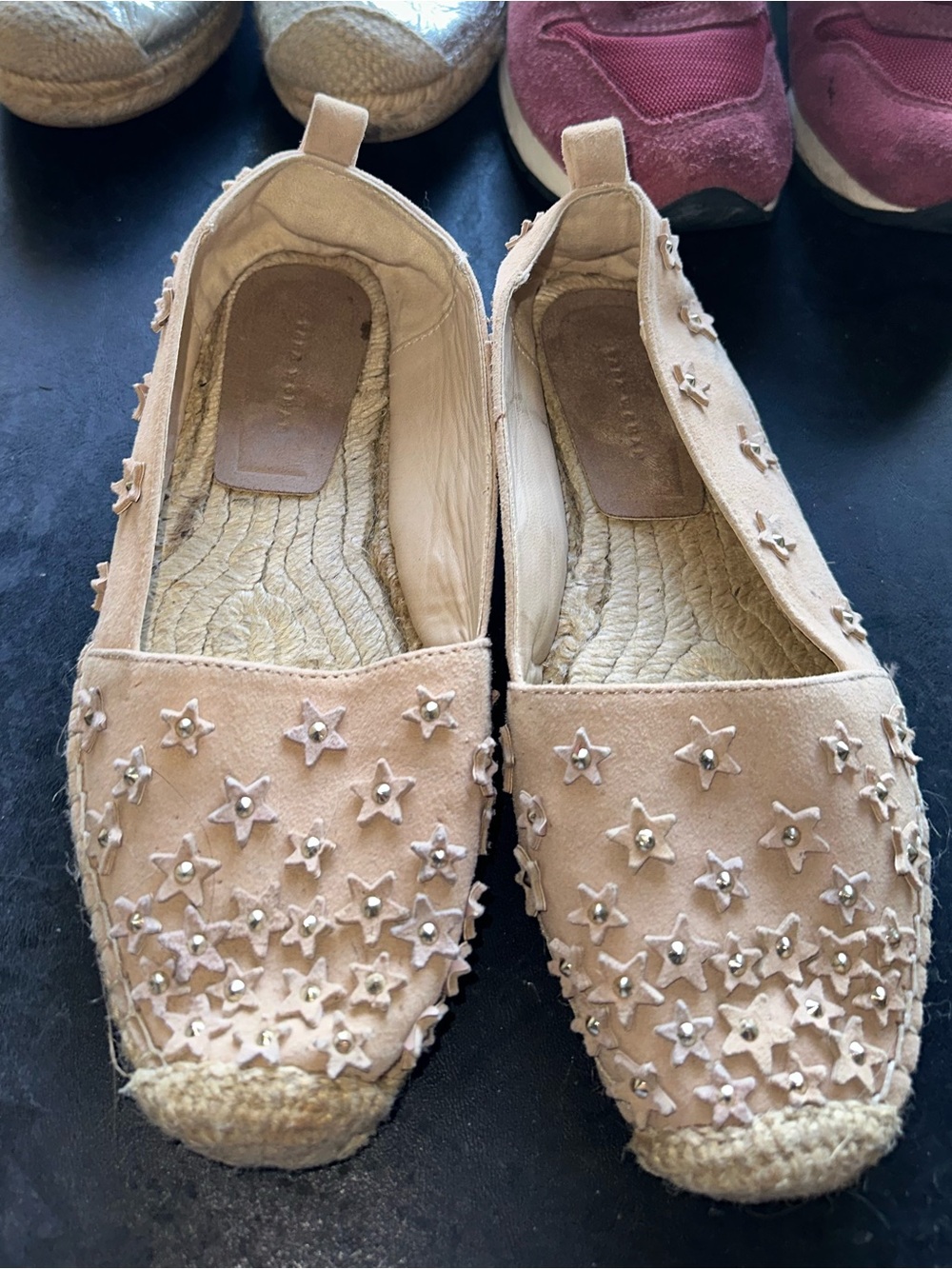 Zara Pink Star-Embellished Espadrilles